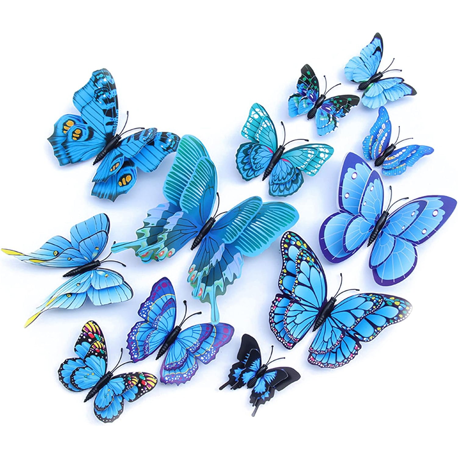 Butterfly Wall Decor 24 PCS, 3D Butterflies Stickers for Party Decorations with Magnets