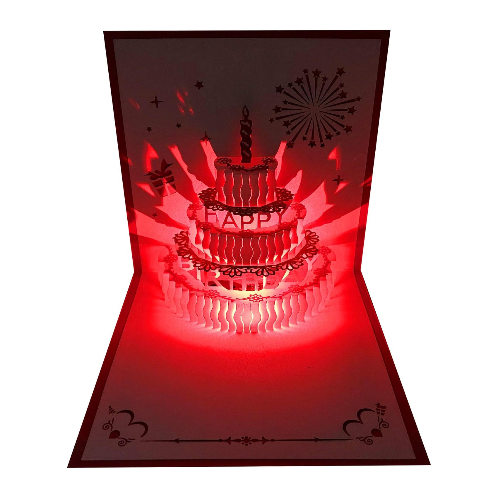 3D Pop Up Birthday Cards,Warming LED Light Birthday Cake Music Happy Birthday Card Postcards Pop Up Greeting Cards Happy Birthday Cards Best for Mom,Wife,Sister,Boy,Girl,Friends 1 Pack 3 pcs