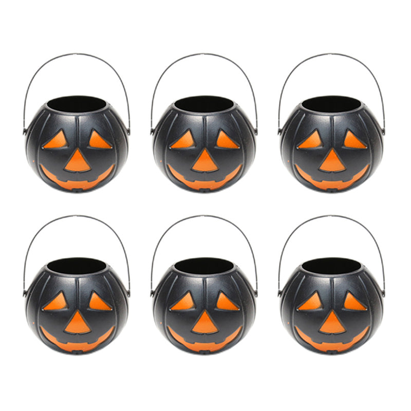 Halloween Candy Bucket/Pumpkin Bucket Portable Basket/Rick or Treat Bucket for Children/18 Halloween Party Decorative Supplies