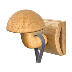 Wood Mushroom Wall Mount Hook Wood Hooks for Hanging with Screws Decorative Wall Hanging Hooks for Hanging Coat Hat Bag Backpack Towel Beech