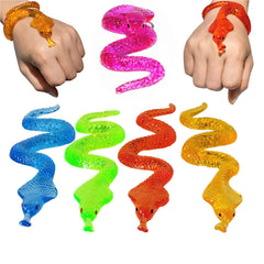 5Pack Super Stretch Sticky Snake Mochi Squishy Toys,Goodie Bag Stuffers,Classroom Prizes,Birthday,Party Favors