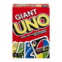 UNO Card Game for Kids, Adults & Family Night, Oversized Cards & Customizable Wild Cards for 2-10 Players