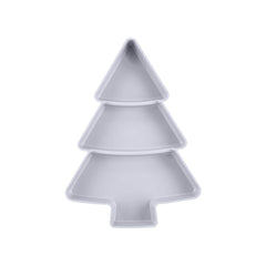 Christmas Tree Shape Candy Tray, Snacks Nuts Seeds Dry Fruits Plate Candy Xmas Tree Dish Grey