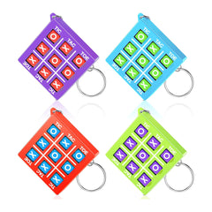 8 Pcs Tic Tac Toe Keychain for Kids Ages 8-12 Party Favors Plastic Keyholders for Mini Backpack Clip Birthday Party (mix color )