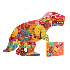 Floor Puzzle Suitable for Children Aged 3-10, Unique Large Irregular Animal Shaped Art Puzzle Suitable for Boys and Girls 71 Pieces Toys As Gifts for Children (Tyrannosaurus Rex)