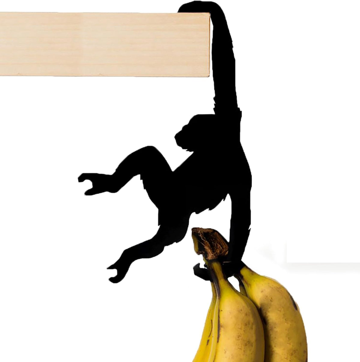 Unique Banana Holder Balance Hook - Magic Hook for Hanging Plants Jackets Keys or Stylish Purse Hanger - Perfect for Kitchen Dorm Room Bedroom and Entryway for Home or Office (Chimp)