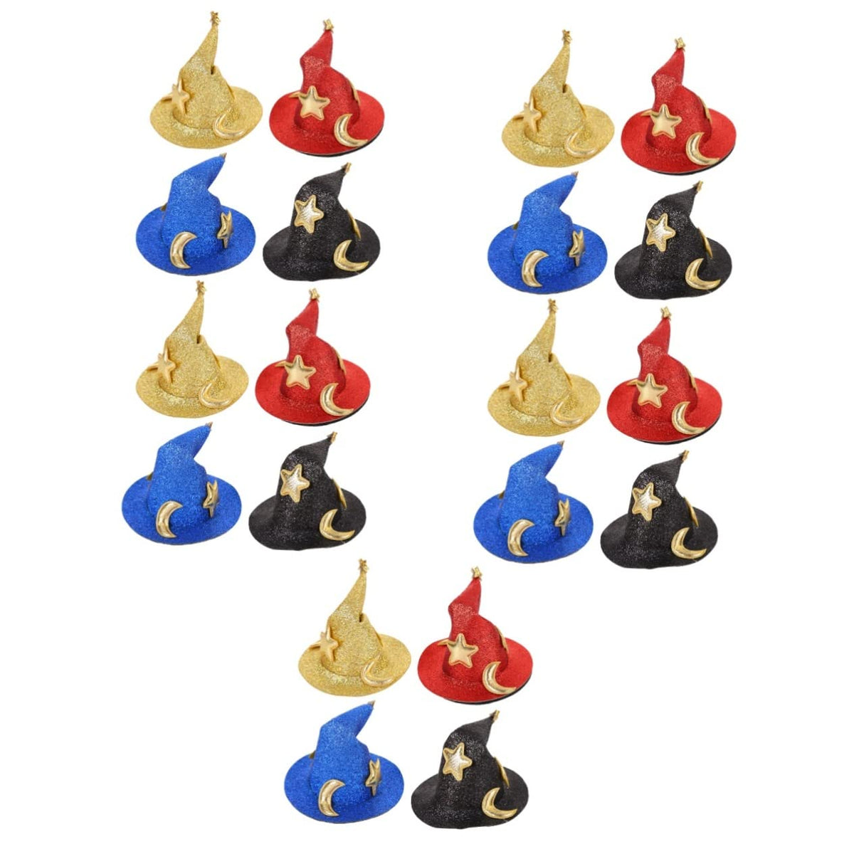 20 Pcs Halloween Hair Clips Mini Witch Hat Clip Halloween Barrettes Little Girl Mini Top Hats Mini Witch Hats Makeup Hair Clips Blue Decor Hair Clasp Outdoor Women's Hairpin Clotha