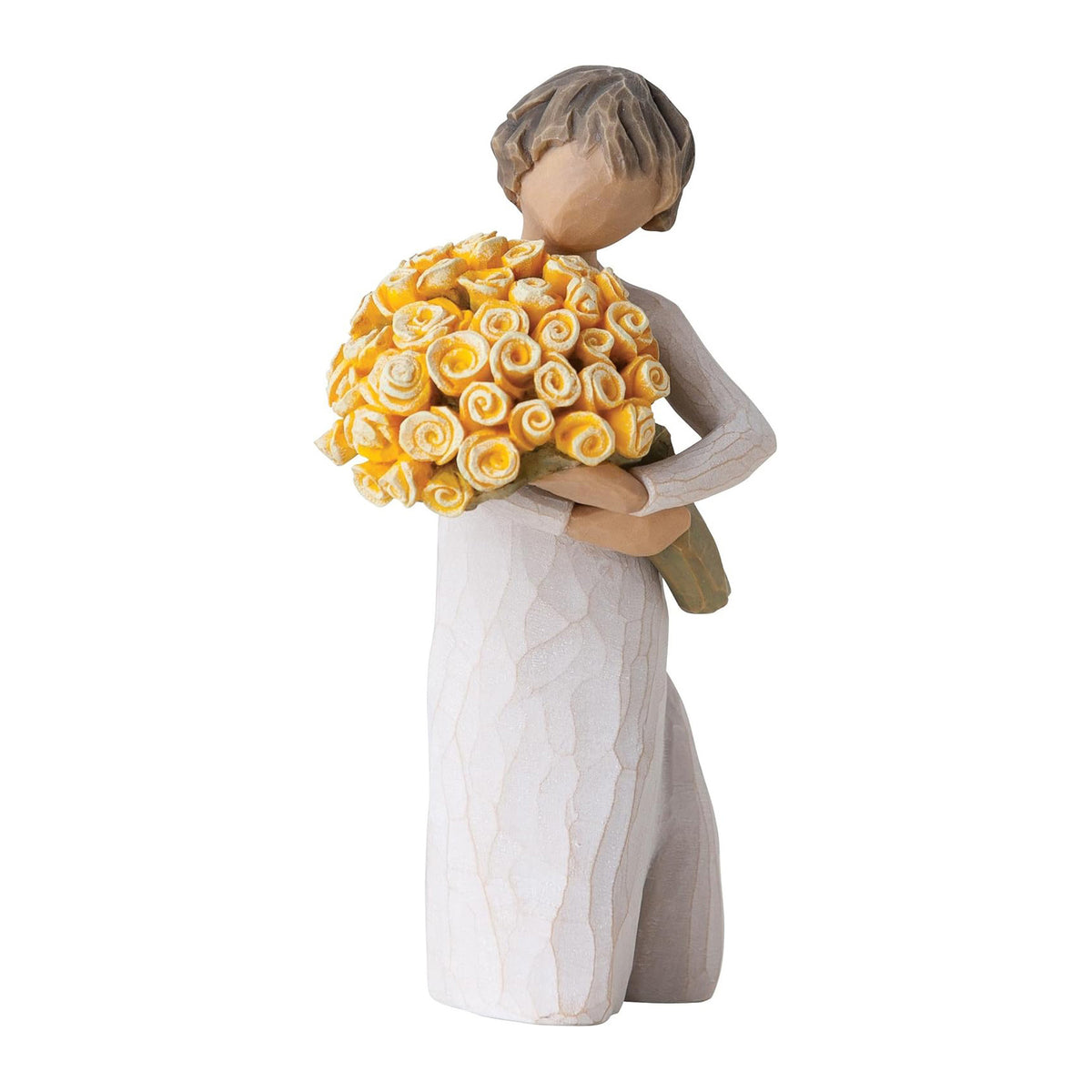 Wishing You Sunny Days of Happiness, A Gift to Celebrate Friendships, for Those Who Love Flowers, Sculpted Hand-Painted Figure