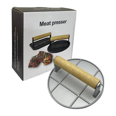 Burger Press, Round Square Burger Smasher for Griddle with Anti-Scald Handle, Non-Stick Smooth Stainless Steel Hamburger Press, Grill Press for Flat Top Grill Cooking, Gift Package