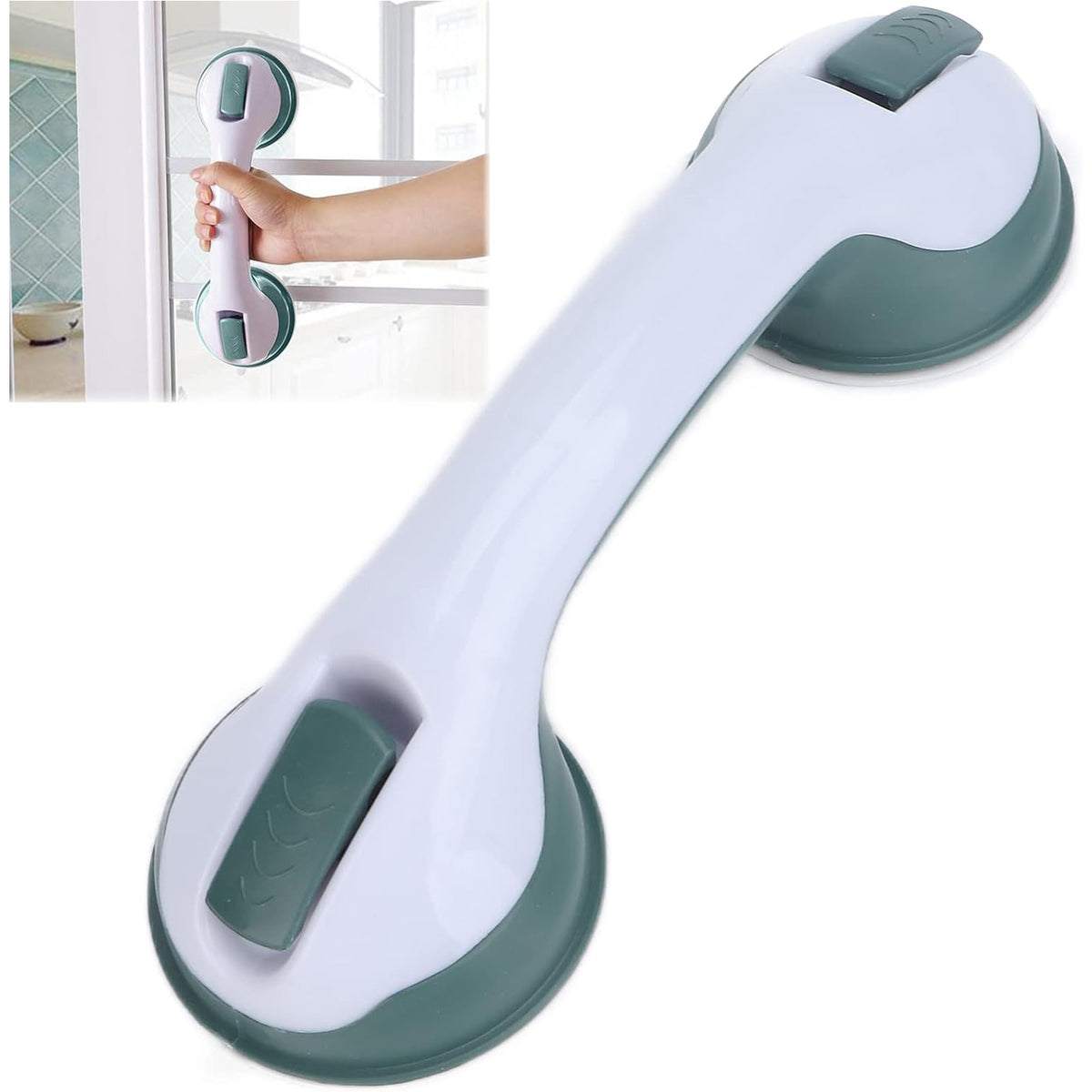 Shower Handles with Suction Cup for Bathtub, Extra Strong Shower Handles for Elderly, Children and Disabled No Drilling Required