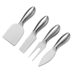 Premium Stainless Steel Cheese Tool Set - 4 Piece Cheese Knife Set - Cut, Spread All Your Favorite Cheeses