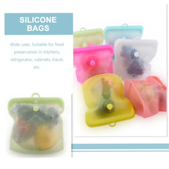 6 Pcs Silicone Storage Bag Reusable Freezer Bags Food Bags Reusable Silicone Bags Sandwich Bags Silicone Food Bags Silicone Lunch Bags Food Preservation Bag Food Storage Container