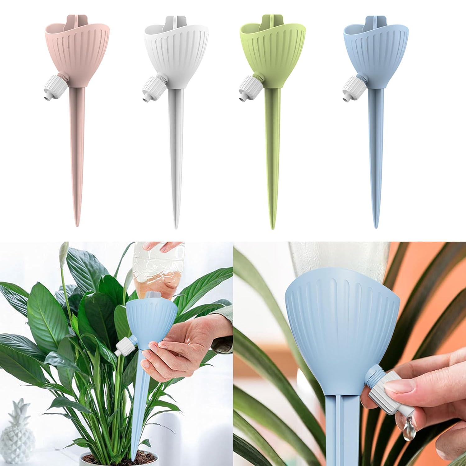 6pcs Automatic Watering Device Self Watering Planter Adjustable Irrigation System for Indoor Garden Self Plant Spikes Automatic Watering System