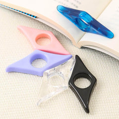 Book Page Holder for Reading, 5 Pcs Cute Acrylic Thumb Book Holder, Thumb Ring Book Accessories for Read