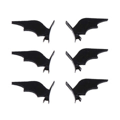 6 Pieces Bat Hair Clips Halloween Bat Wings Hair Clips Devil Wing Hair Barrettes Black Horror Hairpins Goth Accessories for Party Cosplay Props