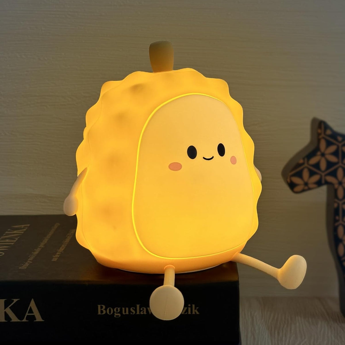 Night Light for Kids, Cute Silicone Durian Nursery Light for Baby Room and Toddler, Rechargeable LED Fruits Decor Nightlight for Girls and Boys, Portable Kawaii Lamp Birthda  y Gift