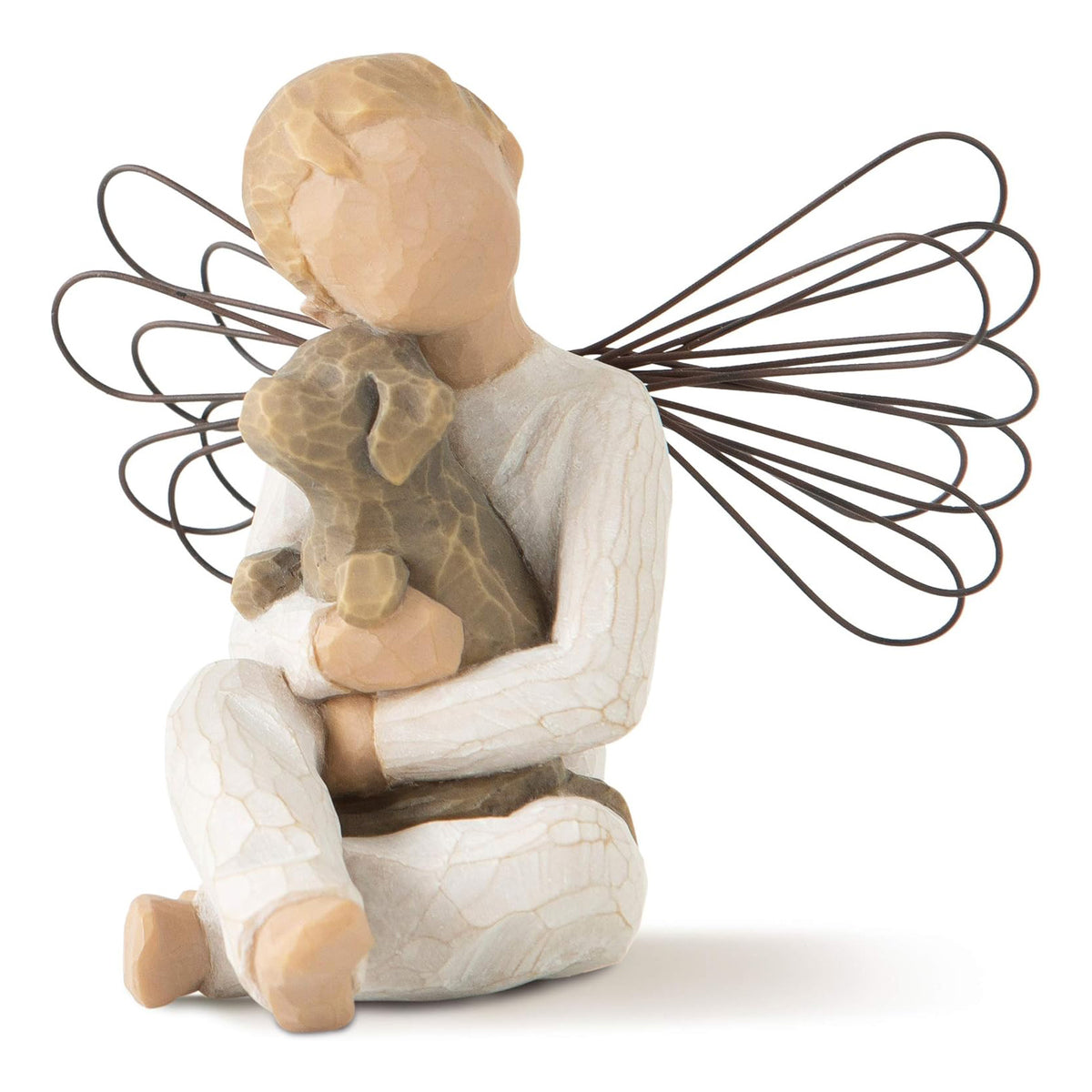 Angel of Comfort, Offering an Embrace of Comfort and Love, to Mark a Memory of a Beloved Pet, for Pet Lovers, Dog Owners, Pet Adoption, Remembrance or Loss, Sculpted Hand-Painted Figure