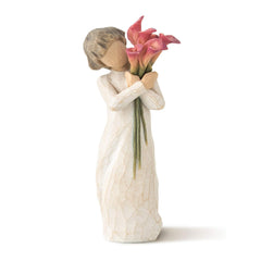 Like Our Friendship, Vibrant and Ever-Constant, A Gift to Celebrate Friendships, or for Those Who Love Flowers, Sculpted Hand-Painted Figure