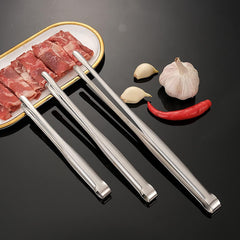 Set of 3 SUS304 Stainless Steel Slim Tongs (12'' /9.4'' /7.5''), Thicken Yakiniku Tongs, Korean Grill Tong, Conveyor Sushi Tong, Kitchen Bacon Tong