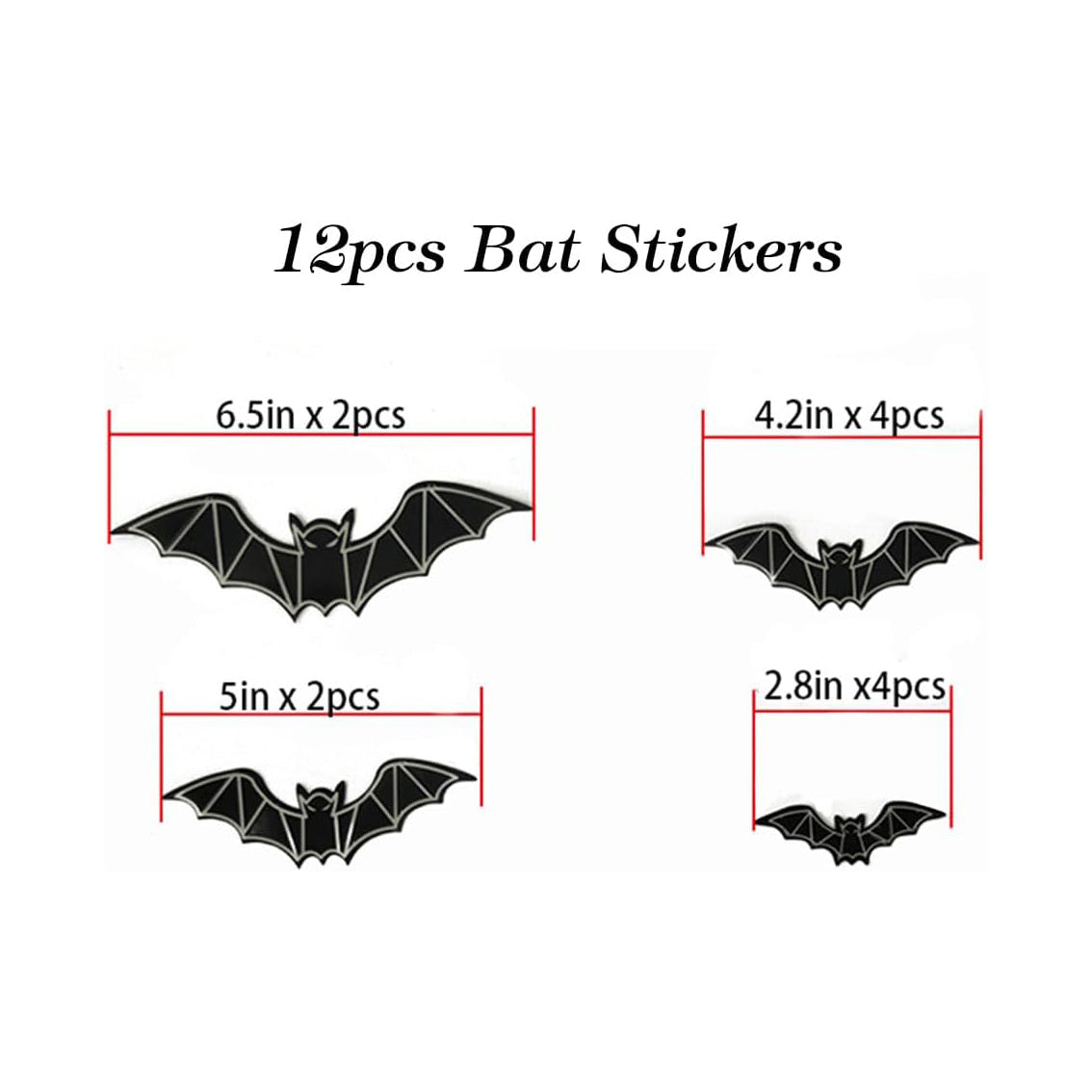 Halloween Bat Decorations - 24PCS Green Glowing Bats, DIY Window Wall Stickers, Reusable PVC 3D Bats Stickers for Bathroom Indoor Hallowmas Party Supplies