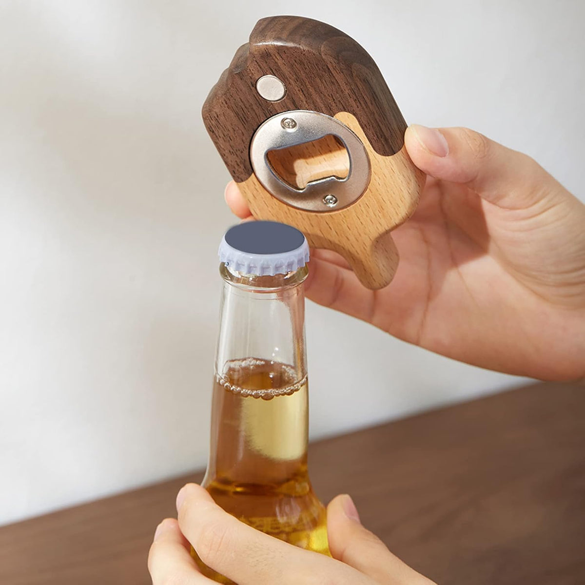 Ice Cream Shaped Bottle Openers Multifunction Beer Bottle Openers Fridge Openers Kitchen Gadgets Wood & Metal Material Beer Bottle Opener