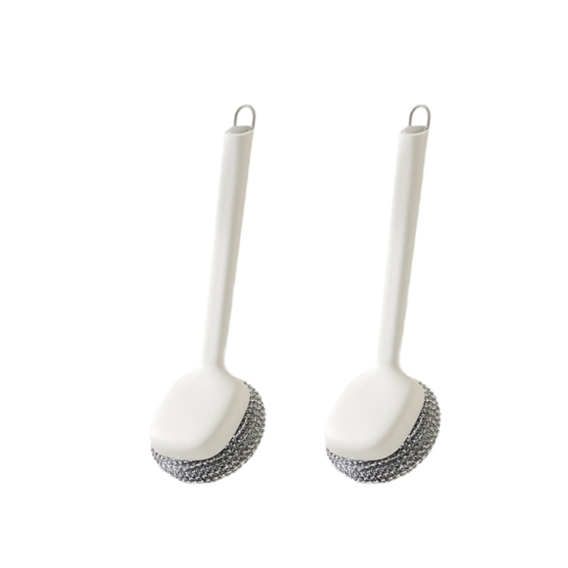 2PCS Dish Brush Dish Scrubber Multifuction Household Dishwashing Brush with Handle for Sink Pots Counter Utensils Countertop