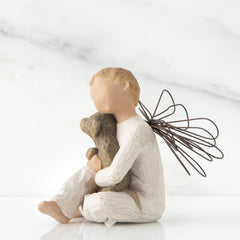 Angel of Comfort, Offering an Embrace of Comfort and Love, to Mark a Memory of a Beloved Pet, for Pet Lovers, Dog Owners, Pet Adoption, Remembrance or Loss, Sculpted Hand-Painted Figure