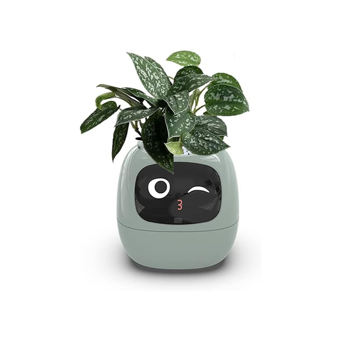 Smart Plant Pot, Smart Flowerpots, Intelligent Planter, with 49 Rich Expressions, 7 Smart sensors, AI Chips, LCD Screen Display, APP Control, Smart Expression, Time Date Weather Display