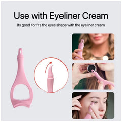 Eyeliner Stencil Silicone Winged Tip Eyeliner Aid Lipstick Wearing Aid Eyeliner Molds Eye Liner Shadow Guide Template Multifunctional Lazy Quick Makeup Tool