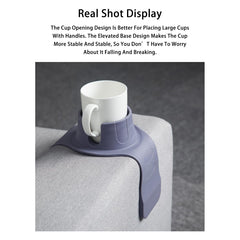 Sofa Cup Holder, Silicone Sofa Recliner Armchair Drink Holder with Upgraded Large Cup Holder, Suitable for Extra Large Mug/Cup/Glass/Drink/Bottle, Gift for Mom, Girlfriend, Wife, Husband (Grey)