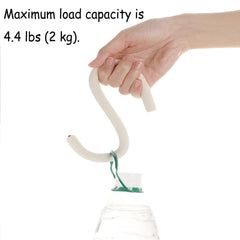 Flexible Hook 11.81In S-Hook Can be Bent at Will Lightweight Storage Hanger Shelf for Bundled Cable Ties Temporary Lock Cell Phone Holder（White）