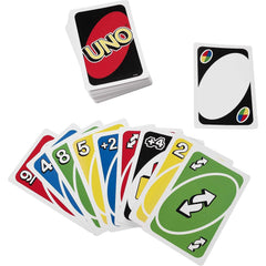 UNO Card Game for Kids, Adults & Family Night, Oversized Cards & Customizable Wild Cards for 2-10 Players