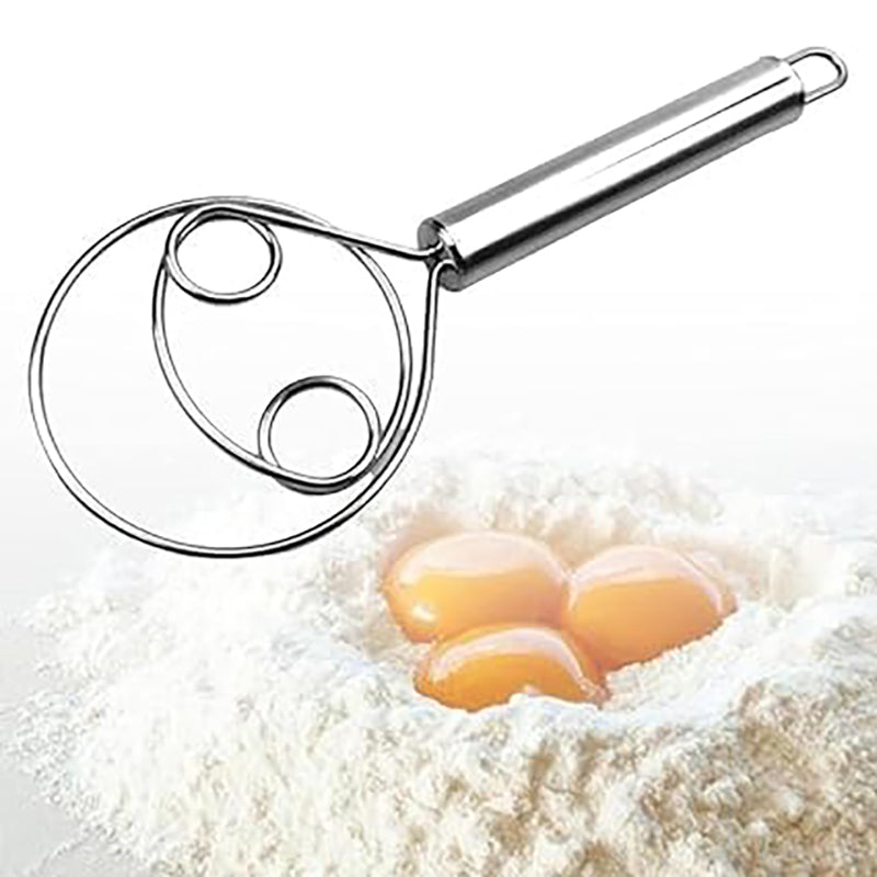 Stainless Steel Mixer, Flour and Noodle Maker, Multifunctional Double Circle Dough Cake Mixer, Fast Egg Beater