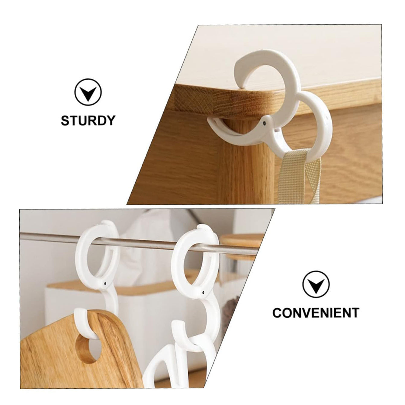 4pcs S-Shaped Snap Hook Plastic s Shaped Hook Metal Clothes Rack Practical Hangers Hanging Plant Hook S Shaped Hooks Kitchen S-Shaped Buckle Abs Small Tools White Simple