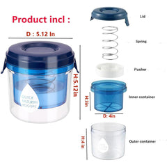 Greek Yogurt Strainer with Lid.Yogurt Filter with Ultra Fine Mesh,to Makes small batches(450g) of Thick Creamy Greek or Coconut Yogurt, 5.12*5.12*5.12inch, Clear and bule