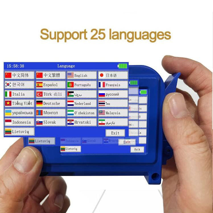 Upgraded Mini Inkjet Printer for All Materials PC11 Plus, 25 Languages & Quick-Drying Ink Cartridge, Portable Pocket Marking Device for Date Time Barcode Logo Qrcode Batch Number Image Icons