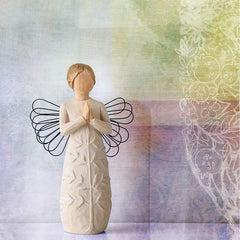 a Prayer, May You find Strength, Beauty and Peace Each Day, A Gift for Baptism, First Communion, Confirmation, an Expression of Comfort, Hope, Healing, Sculpted Hand-Painted Angel