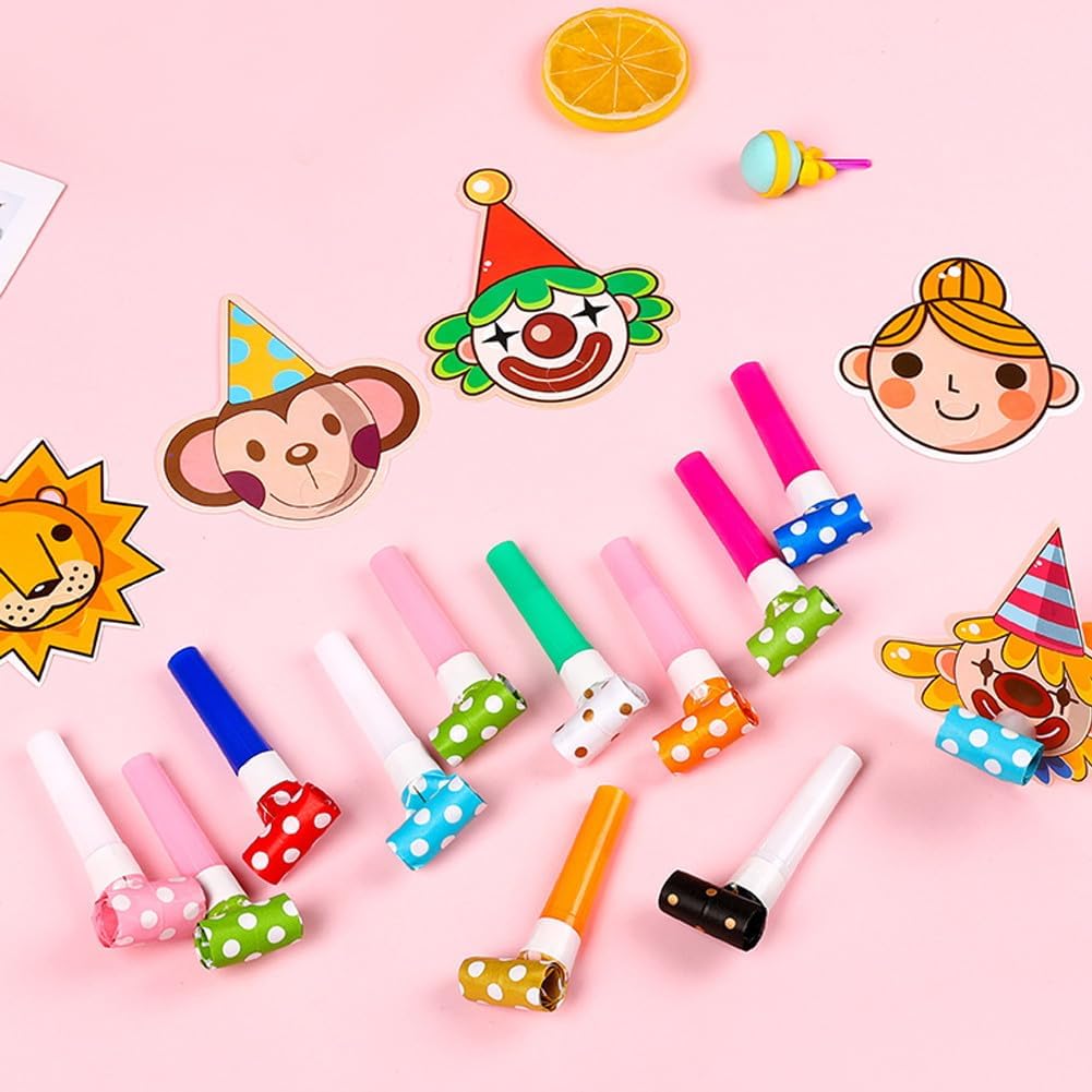 Children's birthday party cartoon roll whistles trumpet blow roll props