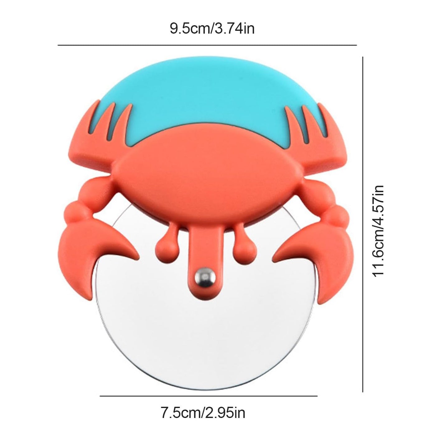 Cute Pizza Slicer, Funny Pizza Cutter Wheel, Cartoon Crab Pie Slicer, Large Blades Non-slip Rustproof, Pasta and Pizza Tools for Pizzas Cakes Pancakes Pastry Bread Pies