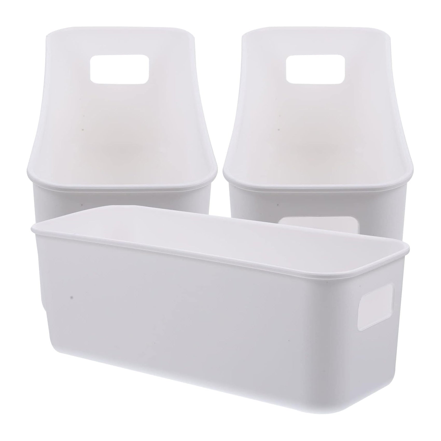 3pcs Mobile Phone Case Storage Box Phone Storage Basket Garlic Basket Table Storage Holder Garlic Keepers Pen Holder Organizer Remote Student White Desk Phone Lock Plastic