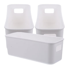 3pcs Mobile Phone Case Storage Box Phone Storage Basket Garlic Basket Table Storage Holder Garlic Keepers Pen Holder Organizer Remote Student White Desk Phone Lock Plastic