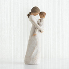 LOVE TIME-Reasuring a Quiet Tender Moment of Motherhood, Gift to Celebrate New Beginnings, Families, and Loving Relationships Between Parent and Child, Sculpted Hand-Painted Figure