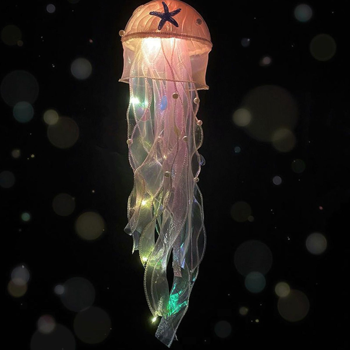 Jellyfish Lamp Led Lantern Decorations for Nursery Birthday Gift | Ocean Theme Décor | Purple Hanging Jelly Fish Light for Bedroom Little Mermaid Birthday Party Baby Shower