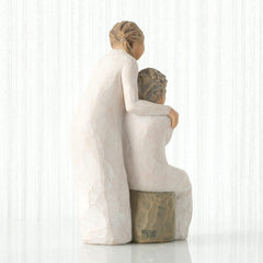 Loving My Mother, Here for You, as You've Always Been for me, Expresses Caring Relationship Between Adult Daughter and Mother, Remembrance of one Much Loved, Sculpted Hand-Painted Figure