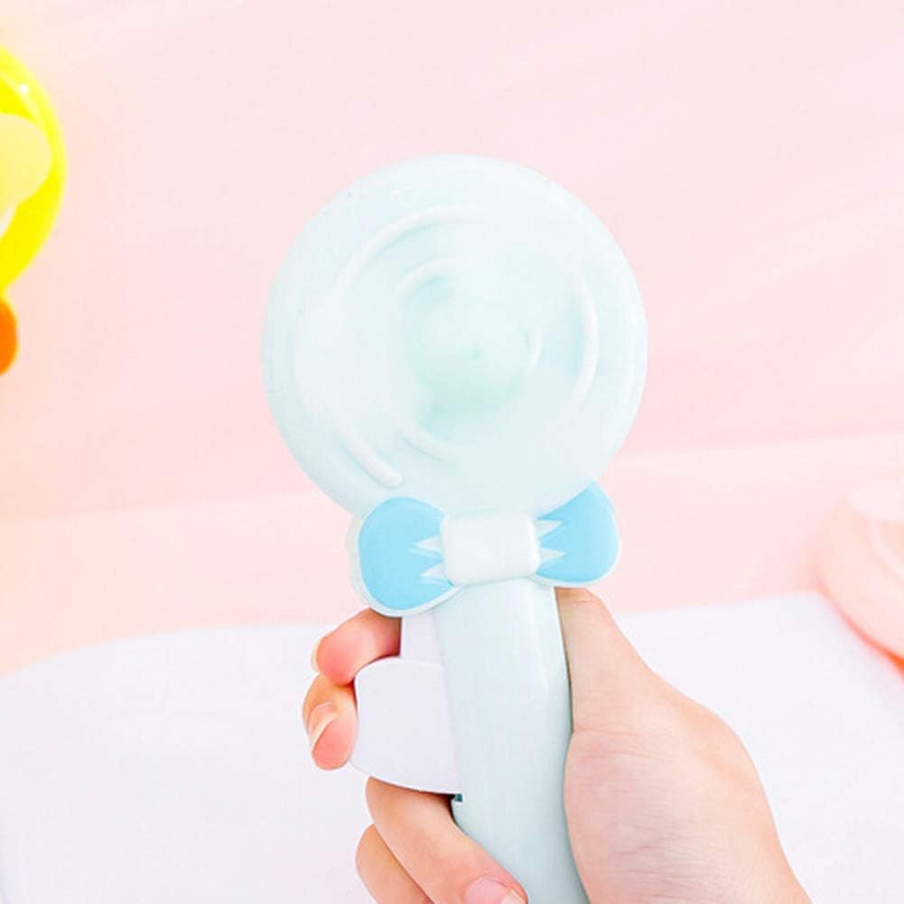 Handheld Face Fan, Cute Lollipop Handheld Manual Fan Mini Portable Hand Pressure Children Kids Toy - Random Color