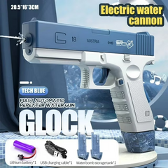 Electric Water Gun Children Toy Water Glock Toys for Boys High-pressure Strong Charging Energy Bared Water Pistol Kids Toys Gift Glock