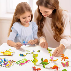 30Pcs Educational 3D Cartoon Puzzle - 2024 New 3D Puzzles for Kids Toys, Themed 3D Jigsaw Puzzles Cartoon Educational Toys Art Crafts for Boys & Girls Birthday Gift, Children's Day Gifts