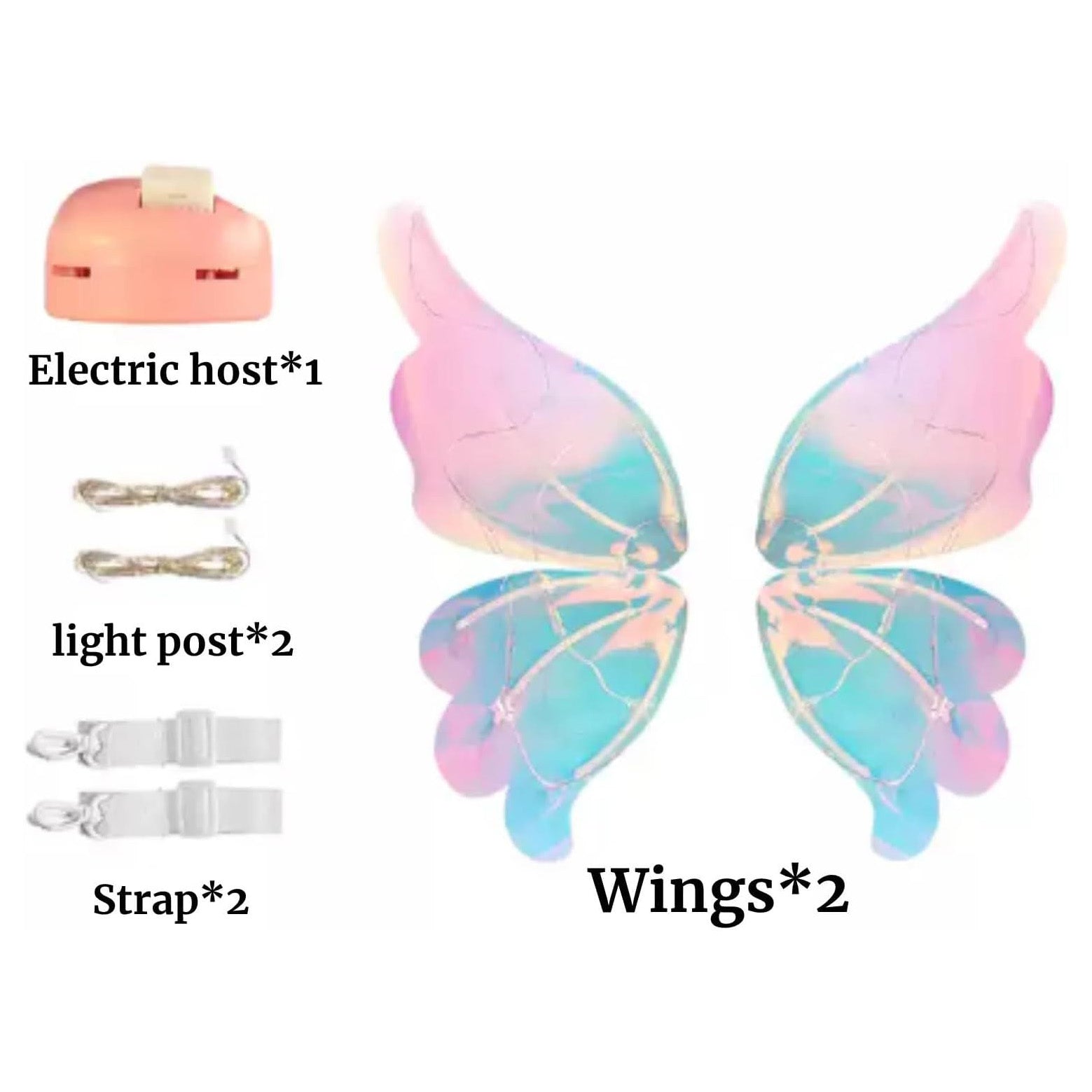 Light Up Fairy Wings for Girls Pet,Led Butterfly Wings,Dog Halloween Costumes Fairy Wings for Dogs,Electric Fairy Wings Costume Fairy Costume with Led Lights & Music Halloween Costume Angel Wings