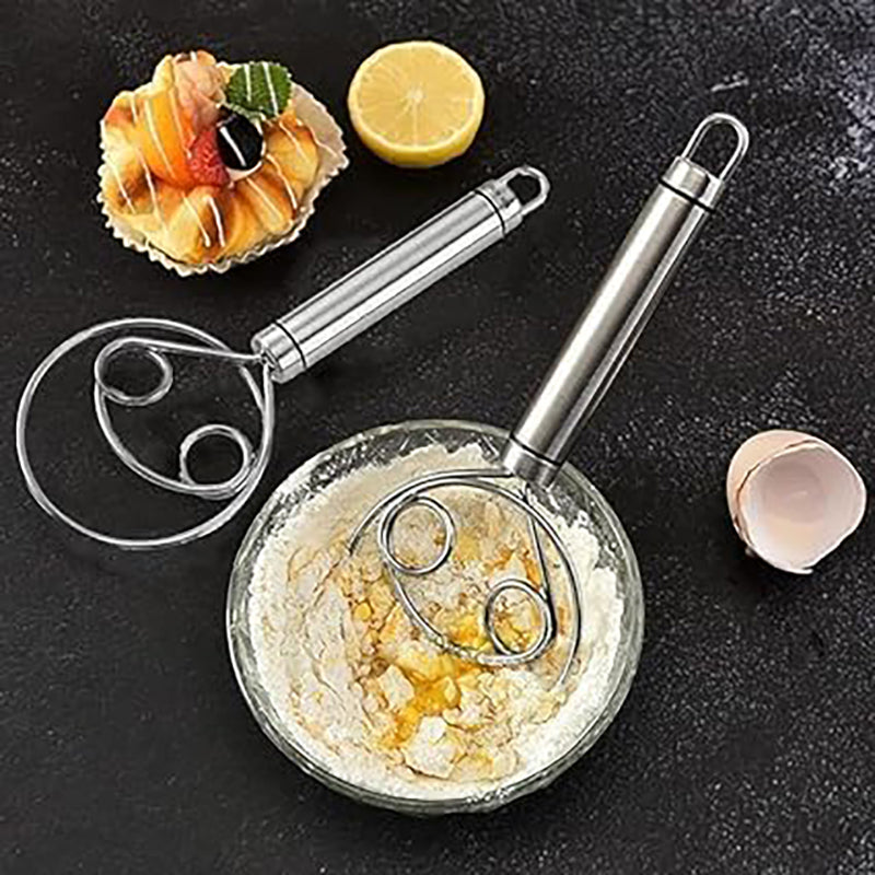 Stainless Steel Mixer, Flour and Noodle Maker, Multifunctional Double Circle Dough Cake Mixer, Fast Egg Beater