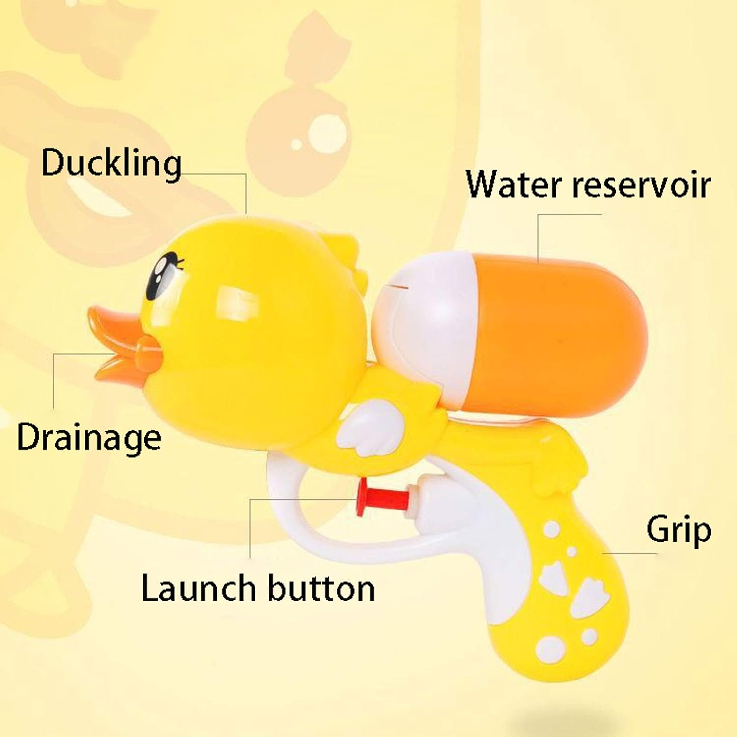 Summer Kids Little Yellow Duck Water Guns Toys Classic Outdoor Beach Water Pistol Blaster Water Guns Toys For Childrens Games